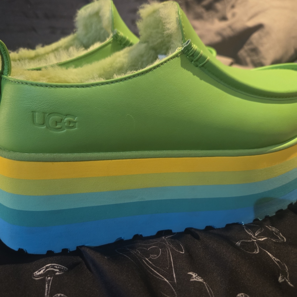 UGG Kids Green and Blue Platform Shoes